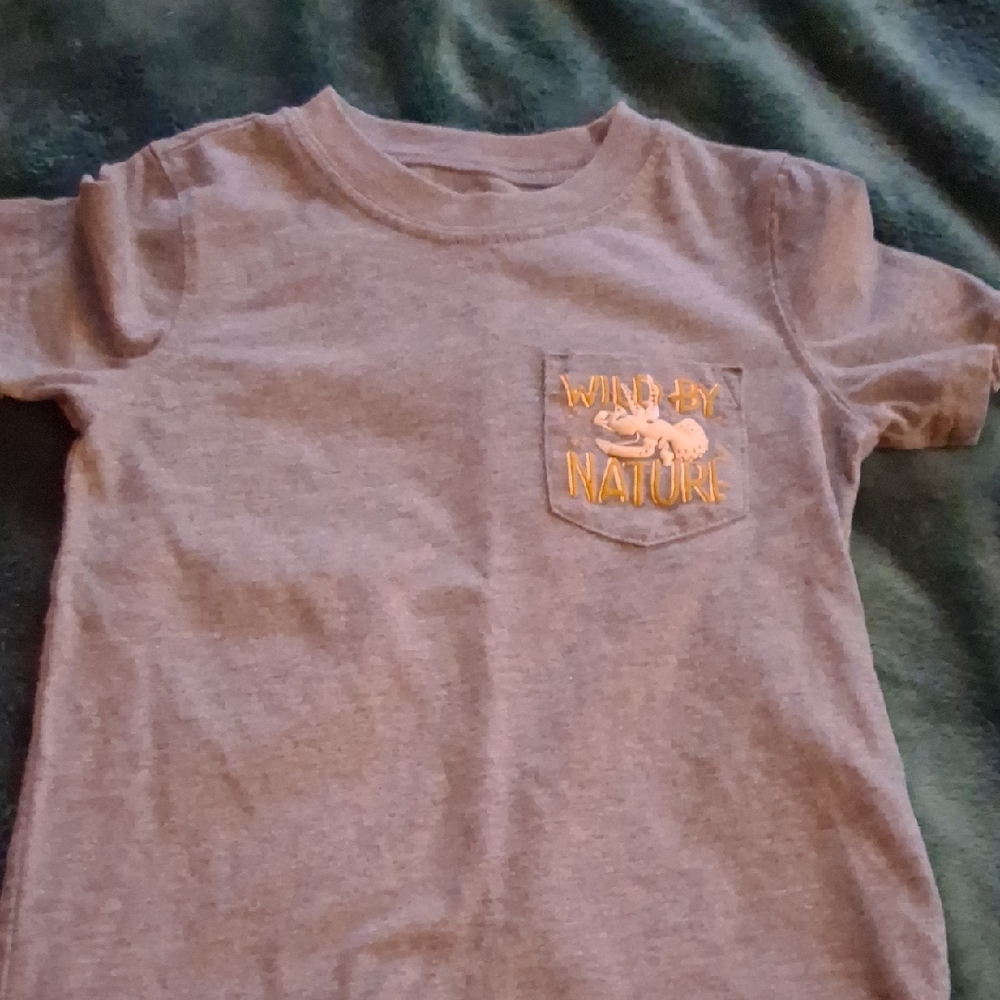 Kids Purple 'Wild By Nature' Pocket Tee